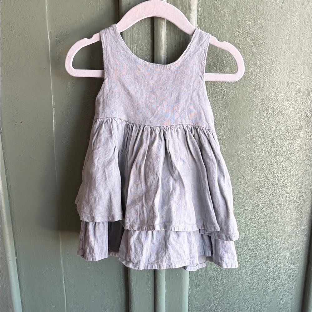 Tiered Sleeveless Baby Dress in Light Lavender